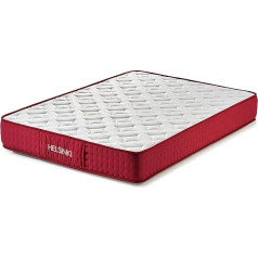 Imperial Confort Матрас Helsinki 25 Viscoelastic, Viscographene Foam Stretch 3D Airfresh Fabric, белый/красный, 150 x 180 см