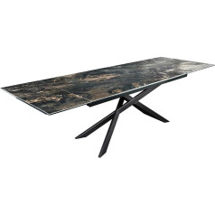 Invicta Interior riess-Ambiente Euphoria Раздвижной обеденный стол, 180-220-260 см, натуральный камень-керамика, сделано в Италии, впечатляющий кухонный стол, може