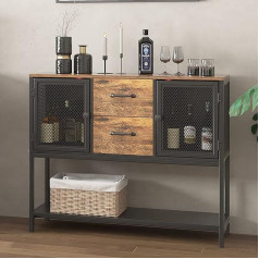 Soges Кухонный шкаф для хранения Sideboard Sideboard Side Cabinet Кухонный сервант с полками и ящиками для кухни Столовая Гостиная Винтаж 100 x 35 x 84,5 см