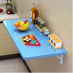 ‎Generisch Прочный складной стол для небольших помещений, кухни, прачечной и ресторана, 80 x 40 см, синий