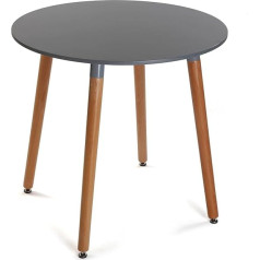 Versa Обеденный стол Mayra для кухни, патио, сада или столовой, размеры 75 x 80 x 80 см (В x Д x Ш), дерево, ПВХ и металл, серый и коричневый