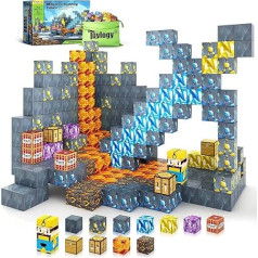 Магнитные строительные блоки, Build Mine Magnets World Sword Edition, Magnet World Caverns, магнитная игрушка для мальчиков и девочек от 3 лет и старше, Magworld Toy, подарок