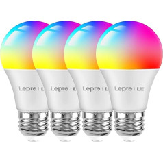LE Wi-Fi Bulb E27 9W Smart Bulb, Wifi, Alexa, 806 лм, RGB цвета с теплым белым, подключено, WiFi, совместимо с Google Home Alexa, не требуется шлюз