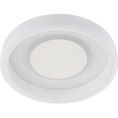 EGLO Corozalito LED Panel Round Ceiling Light, потолочный светильник из пластика и металла белого цвета, накладной светильник для офиса и кухни, нейтральный бе