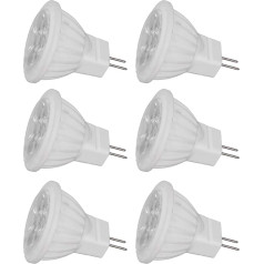 TOPINCN Комплект из 6 светодиодных ламп MR11, 4W GU4 Twin Pin Bulb, диммируемая, 360Lm, лампа для дорожек, сада, ландшафта, 220V (теплый свет)