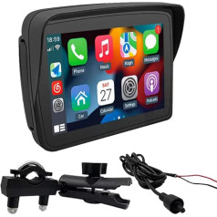 GiDaCom K600 Мотоциклетный GPS-навигатор с двойным Bluetooth, 5-дюймовый сенсорный экран, CarPlay и Android, музыка и фильмы, усиленное крепление на руль