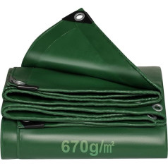 Брезент 670 г/м² Брезент для грузовиков с люверсами Премиум ПВХ Ткань Брезент Водонепроницаемый Устойчивый к разрывам Усиленные края Дерев