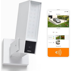 Netatmo NOC-S-W-UK Умная камера наружного наблюдения с сигнализацией 105 дБ, WLAN, встроенной подсветкой, детекцией движения, ночным видением, без подп