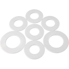 SSIMOO 500 Stück Dicke 2 mm PTFE-Dichtung Flanschdichtung Kunststoff kindly(8x15x2mm)