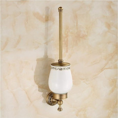 jinyi2016SHOP Туалетная щетка Ретро Туалетная щетка Держатель Керамическая Щетка Чаша Латунь Щетка Держатель Круглая Щетка Головка Все Круглые 