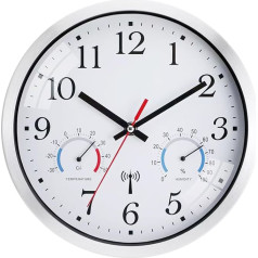 Настенные радиоуправляемые часы Ziprote, радиоуправляемые настенные часы с индикацией температуры и влажности, современные кухонные часы, ле