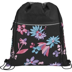 Сумка coocazoo Gym Bag с карманом на молнии и шнурком, светоотражающие элементы, петли для крепления к школьному рюкзаку, 10 литров, 3 класс, цветочн