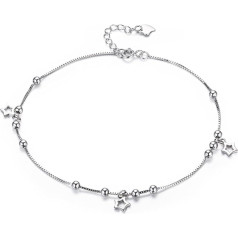 Женский браслет Kim Johanson Silver Star из нержавеющей стали серебристого цвета с движущимися звездами и шарами, в комплекте с мешочком для украшени