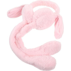 TINEASUR Холодный Открытый Ухо Грелки Животное Ухо Bang Hat Ткань Кролик Подвижный Пушистый Ободки Для Женщин Кролик Уши Hat Подвижный Ухо Меховой 