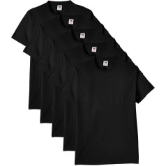Мужская футболка Fruit of the Loom, плотный хлопок, M, L, XL, XXL, 3XL, различные цветовые наборы, упаковка из 5 штук
