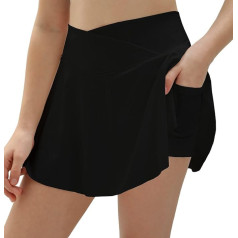 Haloumoning девочек теннисная юбка с брюками под кроссовер высокой талией гольф шорты спортивная юбка для детей лето А-линия короткие юбки брюк