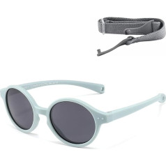 Поляризованные детские солнцезащитные очки с ремешком UV400 защита с чехлом для малышей девочек мальчиков возраст 0-12 месяцев светло-голубой