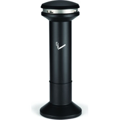 Отдельно стоящая уличная пепельница черного цвета с емкостью 15 л