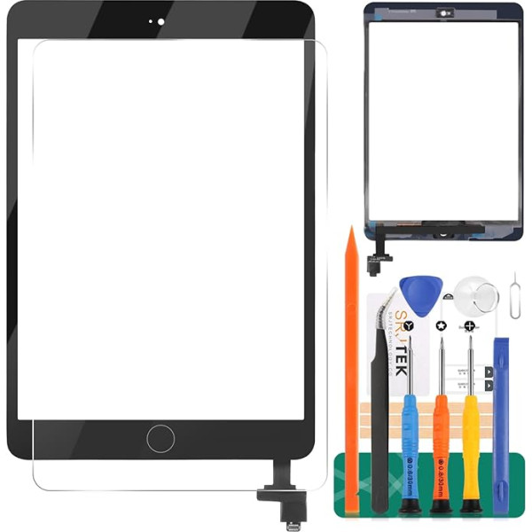 Замена дигитайзера сенсорного экрана iPad Mini 1 2 для A1432 A1454 A1455 A1489 A1490 Комплект деталей для ремонта сенсорного экрана с закаленным стеклом и ин
