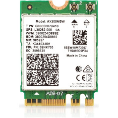 HighZer0 Electronics AX200 WiFi 6 Adapter | Dual-Band 802.11ax M.2 Wifi Card for PC | Up to 2.4 Gbps | No vPro | Supports Bluetooth 5.2 & Intel, AMD, Windows 10/11, Linux AX200NGW