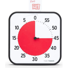 TIME TIMER Original Large 30 x 30 cm - 60 Minute Visual Analogue Timer Clock - Дополнительный звуковой сигнал (регулятор громкости), без громкого тиканья, устройство управле