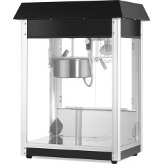 HENDI Popcorn-Maschine, Popcornmaschine, Popcorn Maker, mit Krümelschublade, 230V, 1500W, 560x420x(H)770mm, Aluminium, schwarz