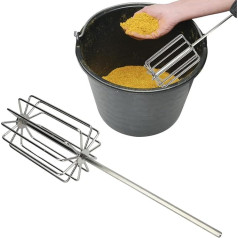 EVTSCAN Универсальный венчик из нержавеющей стали для ловли рыбы и смешивания молотого патрона, совместим с большинством электродрелей, 11 лез