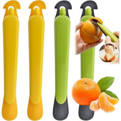 4 Pieces Orange Peeler, Plastic Lemon Citrus Peeler, Easy to Peel Orange Citrus Peeler Tool, Fruit Peeler Tool Orange Peeler Sessions for Kitchen