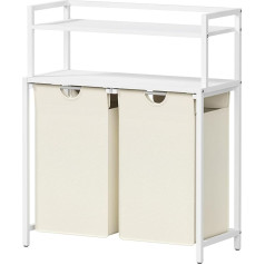 Lifewit Корзина для белья 2 отделения, 95L/47.5 x 2L Корзина для белья с 2 полками, корзины для белья с выдвижными мешками, сортировщик белья для праче