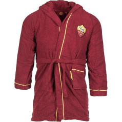 AS Roma Unisex As Rom Kinder Bademantel aus Mikrofrottee Bademantel aus Mikrofrottee, platzsparend, mit Wappen (1er Pack)