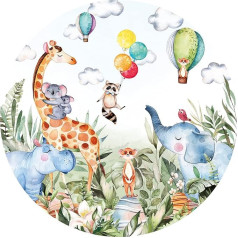 Little Deco DL638-6-M Наклейка на стену для детской комнаты Лесные животные с воздушным шаром Наклейка на стену Детская наклейка на стену Игровая ко
