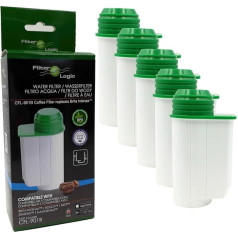 FilterLogic CFL-901B | упаковка из 5 - Фильтр для воды Siemens серии EQ EQ.9 EQ.8 EQ.7 EQ.6 EQ.5 EQ.3 - Совместим с Brita Intenza TZ70003 - Альтернативный картридж для фильтра, карт