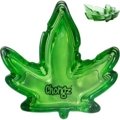Chongz Стеклянная сигарета Astray Home Pub Leaf Shape Outdoor Indoor Green