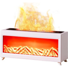 Ankrs Ароматический диффузор со светодиодным камином, диффузор для эфирных масел с 2-цветным световым эффектом пламени, увлажнитель 220 мл с пу