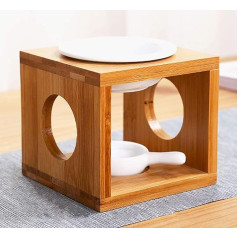 MINGJIANG Керамическая бамбуковая горелка для эфирных масел MINGJIANG горелка масло воск плавления увлажнитель йога ароматерапия аромат диффузор 