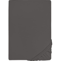 biberna Jersey Elastic Box Spring Fitted Sheet 0077640 Dark Grey 1x 140 x 200 см - 160 x 220 см