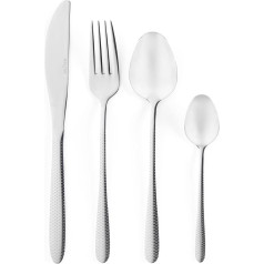 SALTER BW11328TK Malton Piece Cutlery, столовые приборы из нержавеющей стали на 4 персоны, включая ножи, вилки, десертные ложки, чайные ложки, серебристое пок
