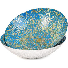 Sungmor 2 x 12,5 дюймов толстые стеклянные чаши марокканский стиль декоративные чаши для сервировки красивый шедевр закуска чаша салат смешиван