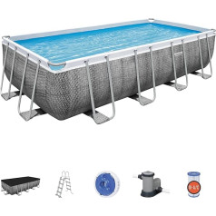 Прямоугольный каркас Bestway Power Steel 549 x 274 x 122 см Эффект ротанга