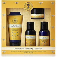 Neal's Yard Remedies Bee Lovely Nourishing Collection Hand Cream Shower Gel Body Lotion & All Over Balm Gifts for Women Pack of 4