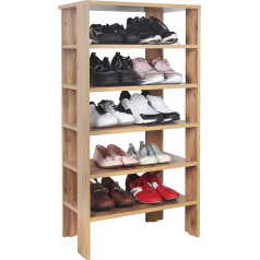 RICOO WM041-EW Стойка для обуви 105 x 60 x 32 см коричневый дуб - стоячая система полок для хранения