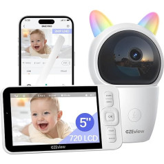 BM2 Pro Baby Monitor с камерой 5.0 дюймов HD Baby Monitor с приложением (белый черный)