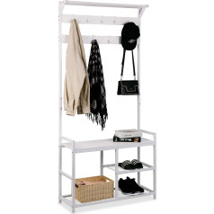 Leader Accessories Подставка для одежды со скамейкой, металлические вешалки для одежды, деревенская подставка для одежды