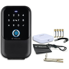Умный ящик для ключей - Интернет через Tuya и предоставляемый шлюз Bluetooth/Wi-Fi 2,4 ГГц - Открытие: Смартфон, код, отпечаток пальца, RFID-бейджи (4) + ава