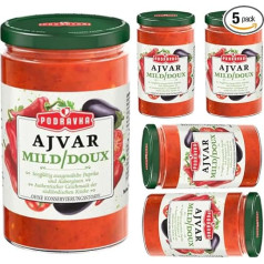 Овощной соус Ajvar Mild Glass Вкусный традиционный соус для гарнира 690 г x 5 шт.