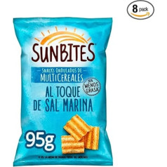 SUNBITES Волнистые многозерновые снеки со вкусом морской соли Sunbites 95 г упаковка из 8 штук