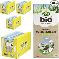 ALRALA Долговечное пастбищное молоко H-Milk Низкожирное молоко % 3,8 Жирность Долговечное молоко 1000 мл Упаковка 48