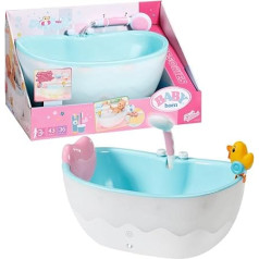 Baby Born Bath 835784 Аксессуары для кукол 36 и 43 см со световыми и звуковыми эффектами, в комплекте подушка и уточка, работает от батареек, для детей о