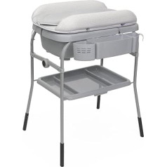 Детская ванночка Cuddle & Bubble с пеленальным столиком, эргономичная с матрасиком и мягкой подставкой, регулируемая по высоте, компактная склад