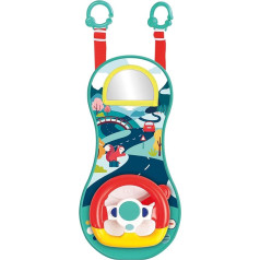 Ludi Activity Plate - звуковой и светящийся руль, чтобы занять ребенка в машине с 18 месяцев Регулируемые ремни 2 кольца для крепления - 21 x 43 x 10 см